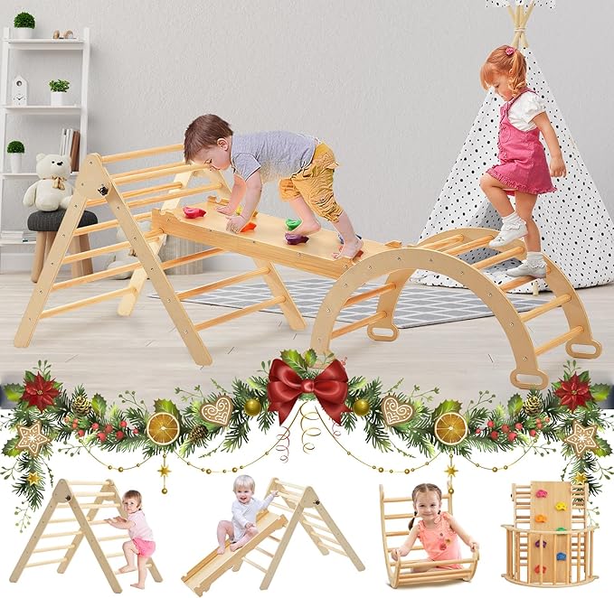 Juego de Triángulo escalera Plegable montessori