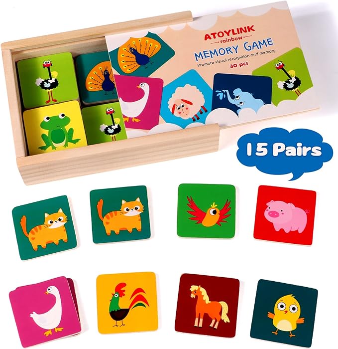 Juego de memoria a juego para niños de 3 años en adelante