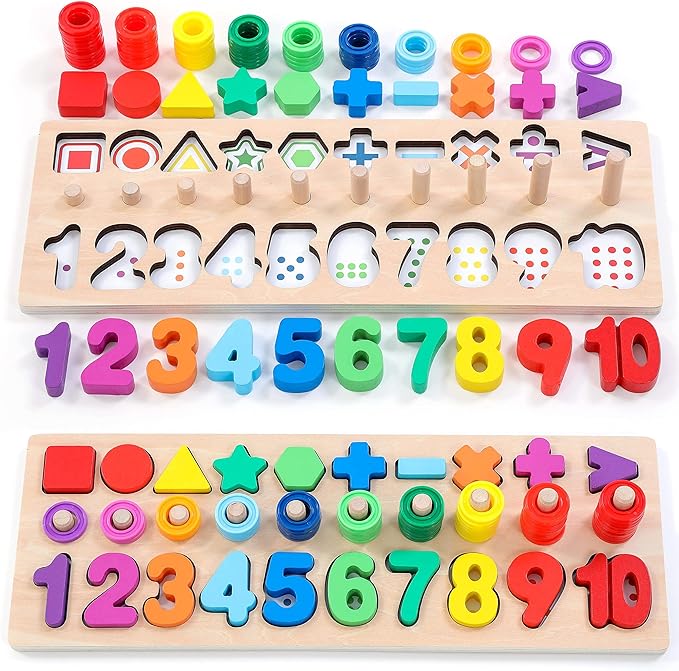 Juguetes Montessori de madera para niños pequeños