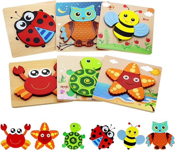 rompecabezas de madera montessori